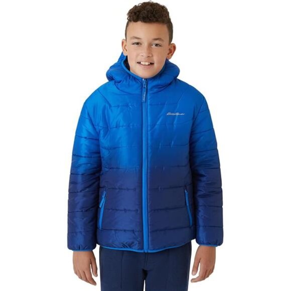 Boys' Reversible Jacket Waterproof Lightweight Fleece Lined